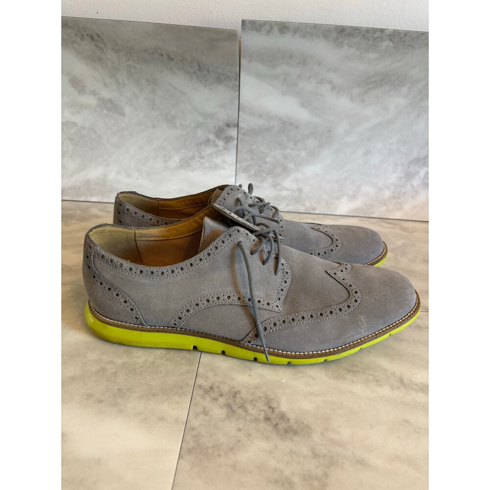 Cole Haan Grey Suede Wingtip Oxfords Mens Size 13 Made In Vietnam C12467